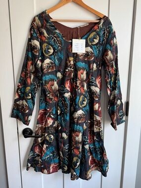 NEW DRESS ADDICT women's IMP brown floral dress medium